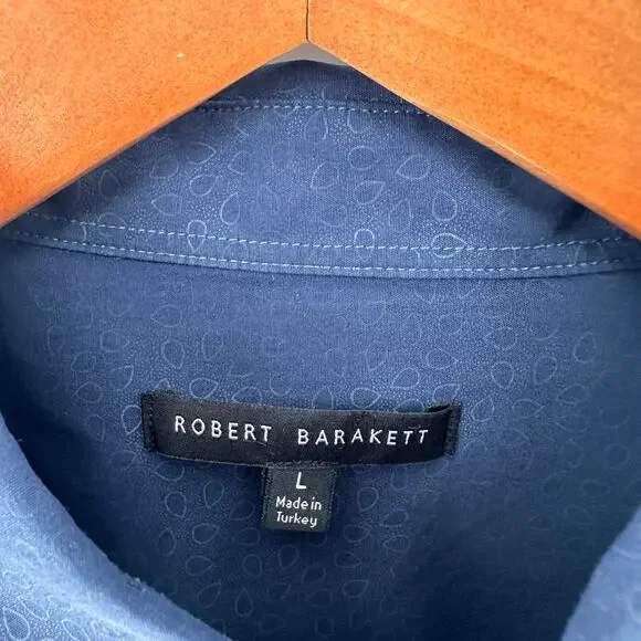 ROBERT BARAKETT Men's Collared Long Sleeve Shirt // L - Picture 4 of 8